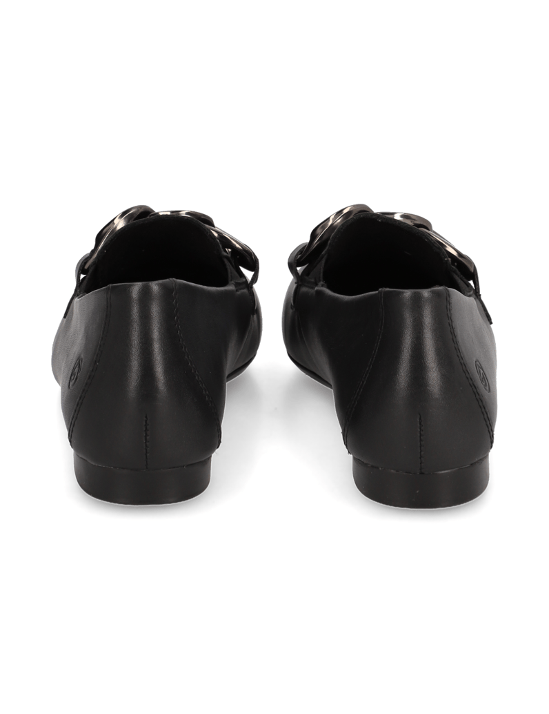 Remonte-Glattleder-Slipper-schwarz