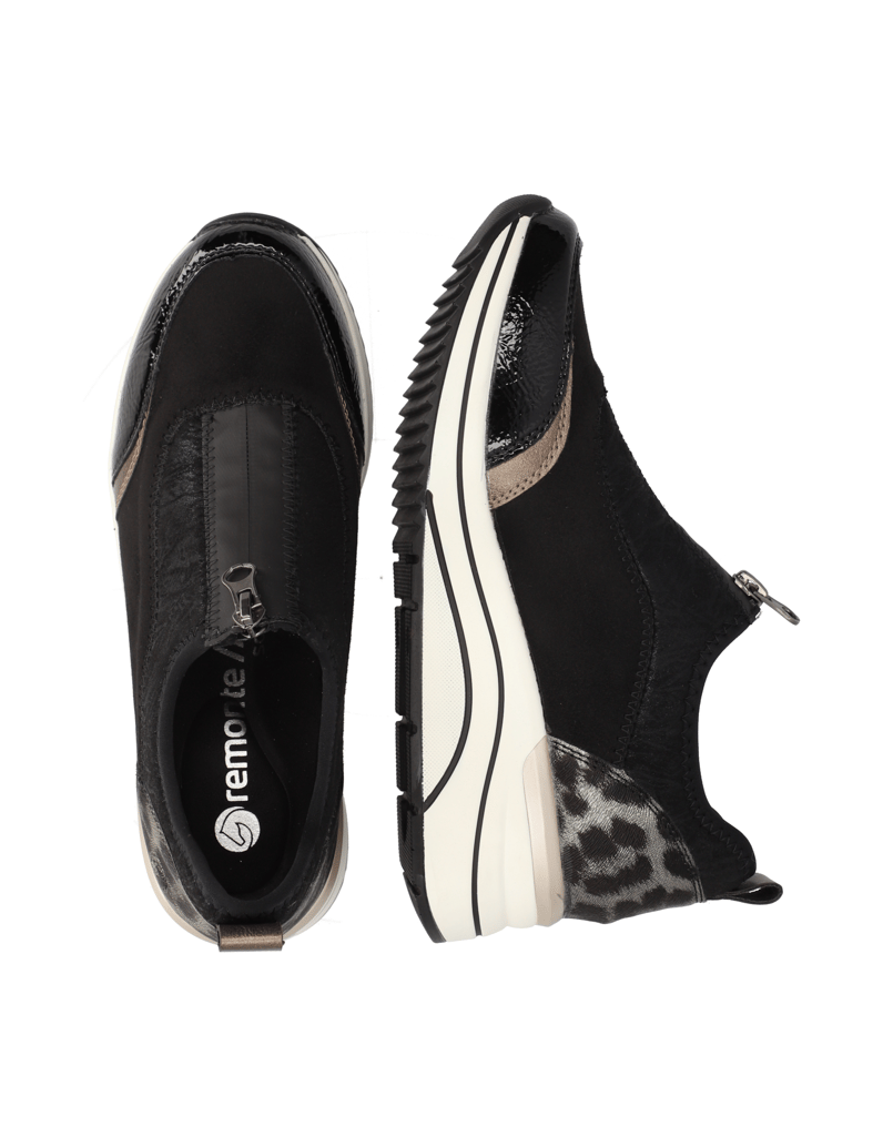 Remonte-Textil-Slipper-sportiv-schwarz