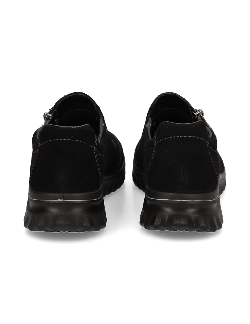 Rieker-Veloursleder-Slipper-schwarz