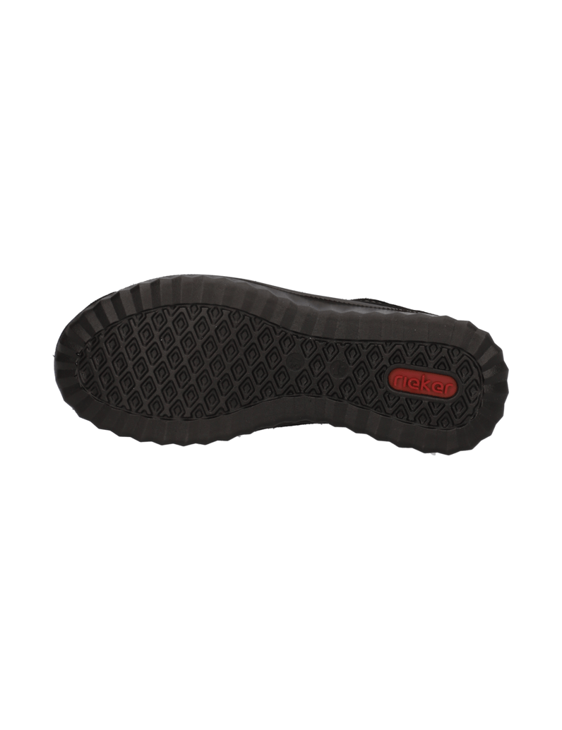 Rieker-Veloursleder-Slipper-schwarz