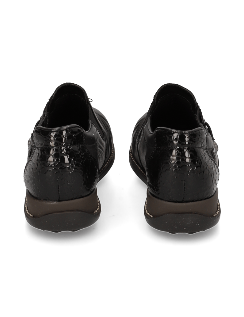 Rieker-Glattleder-Slipper-schwarz