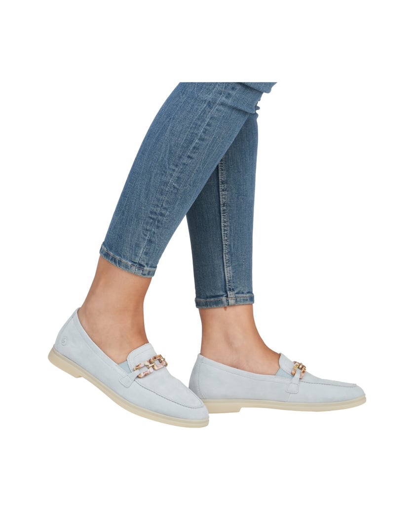 Remonte-Veloursleder-Slipper-beige