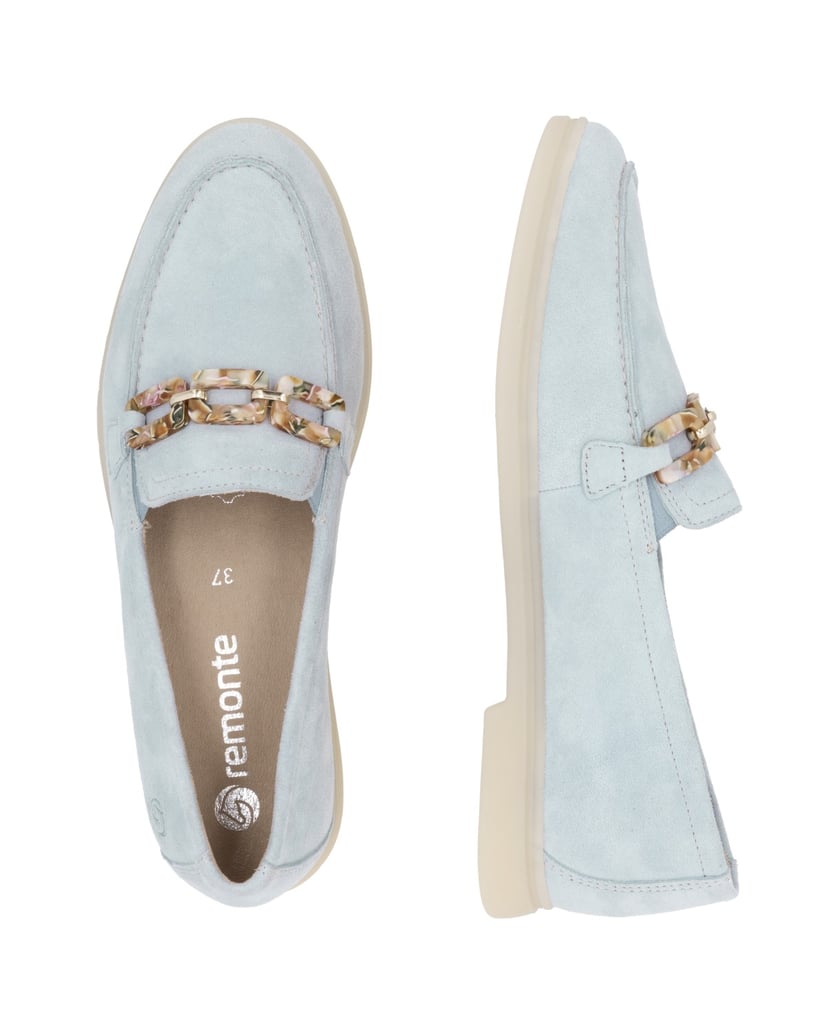 Remonte-Veloursleder-Slipper-beige