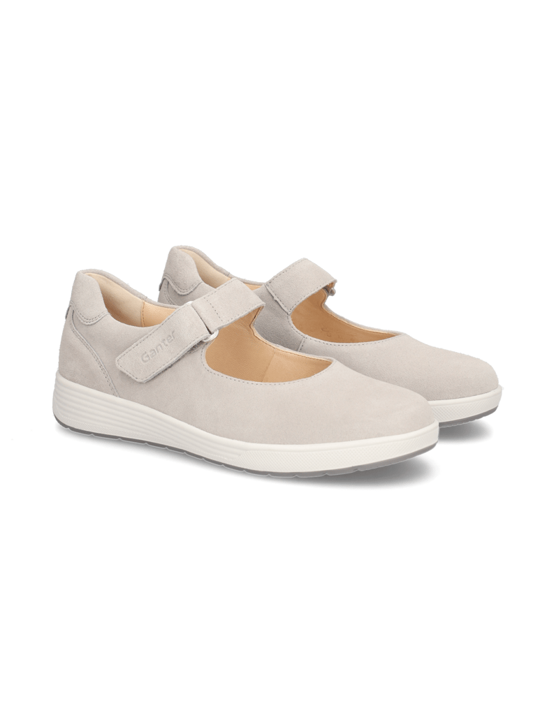 Ganter-Veloursleder-Ballerina-grau