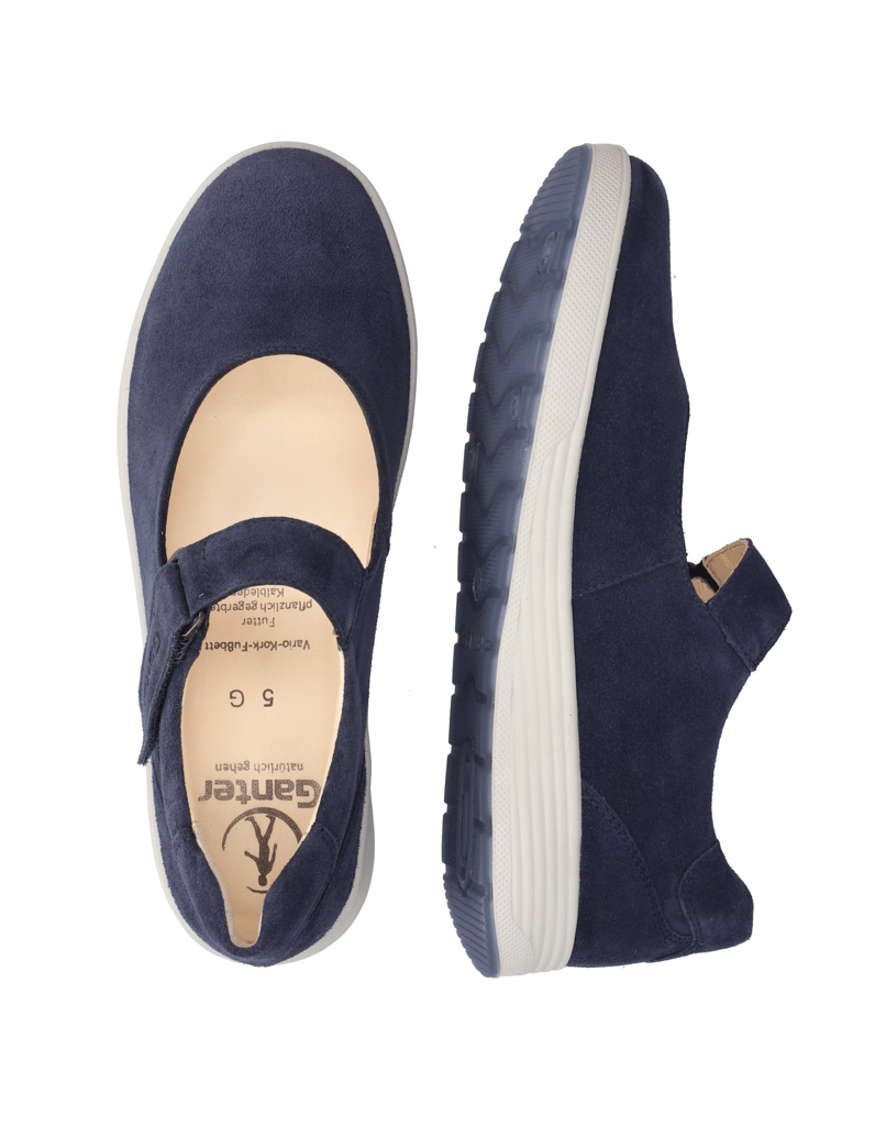 Ganter-Veloursleder-Ballerina-grau