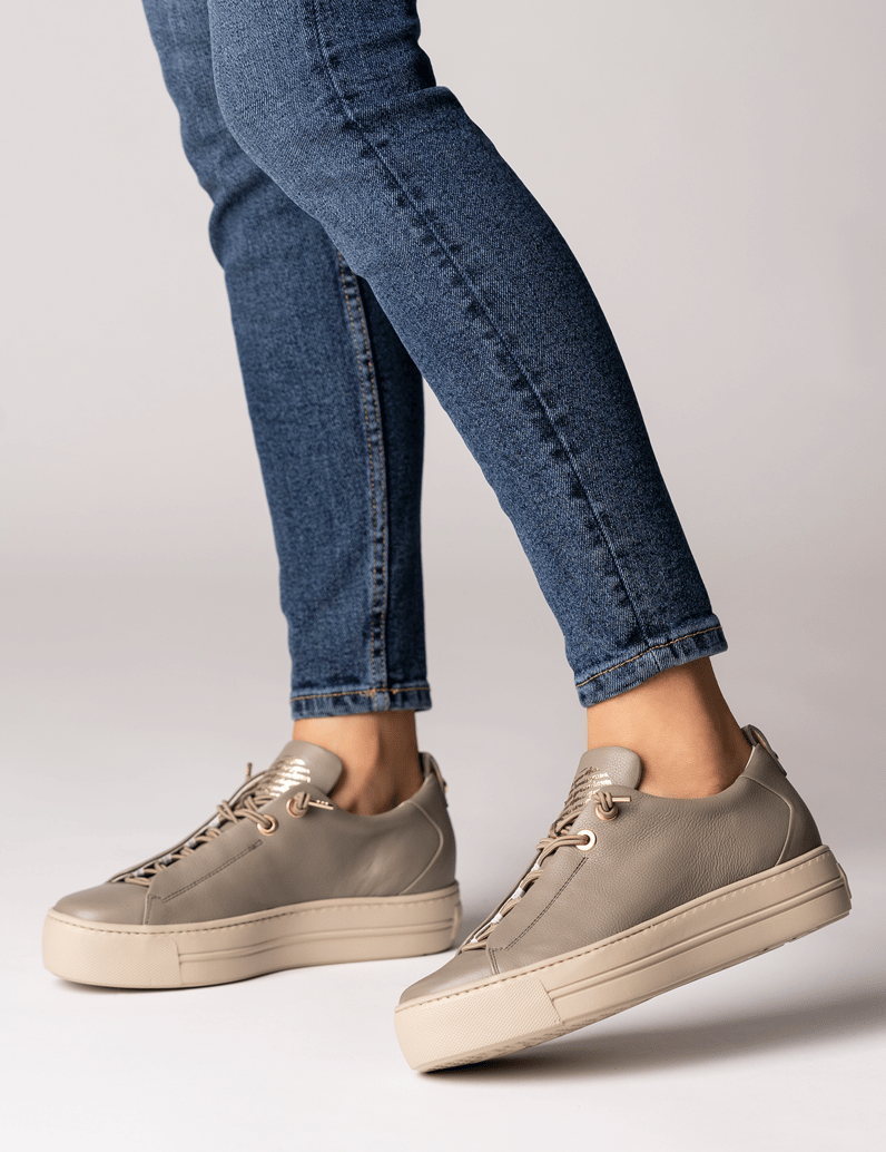 PAUL-GREEN-hladká-koža-tenisky-biela