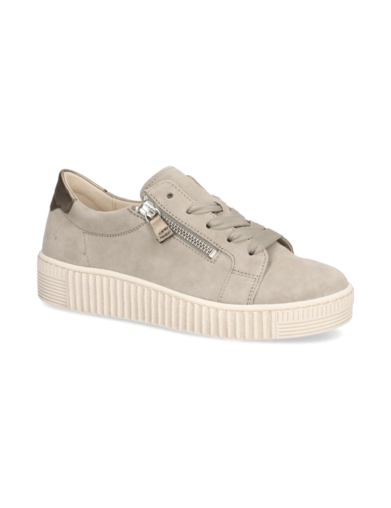 Gabor-Veloursleder-Sneaker-oliv