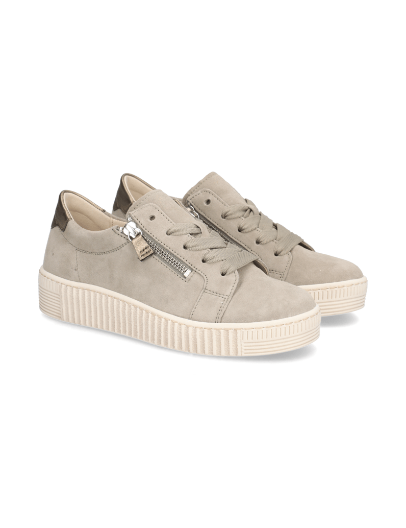 Gabor-Veloursleder-Sneaker-oliv