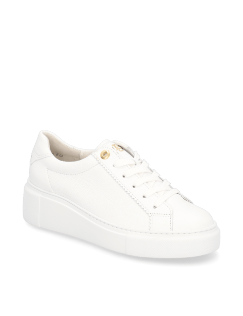 

Glattleder Sneaker, Biela