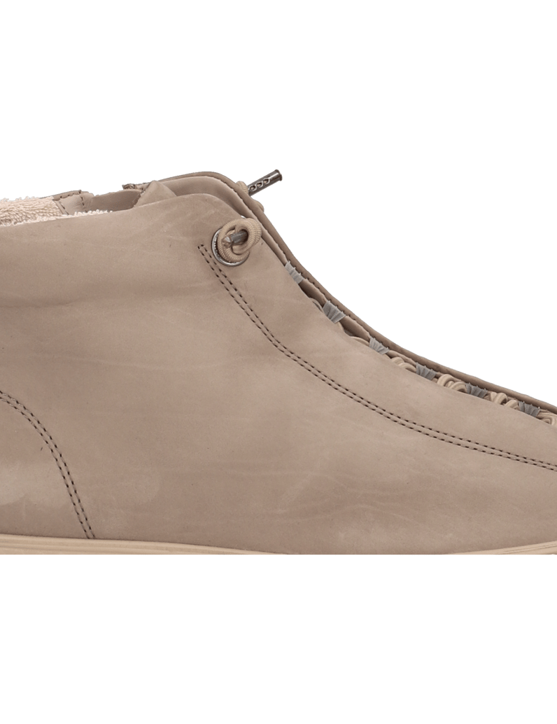 PAUL-GREEN-nubuk-tenisky-mid-cut-čierna