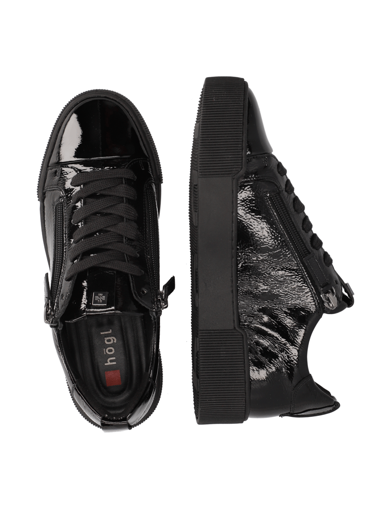 Högl-Lackleder-Sneaker-schwarz