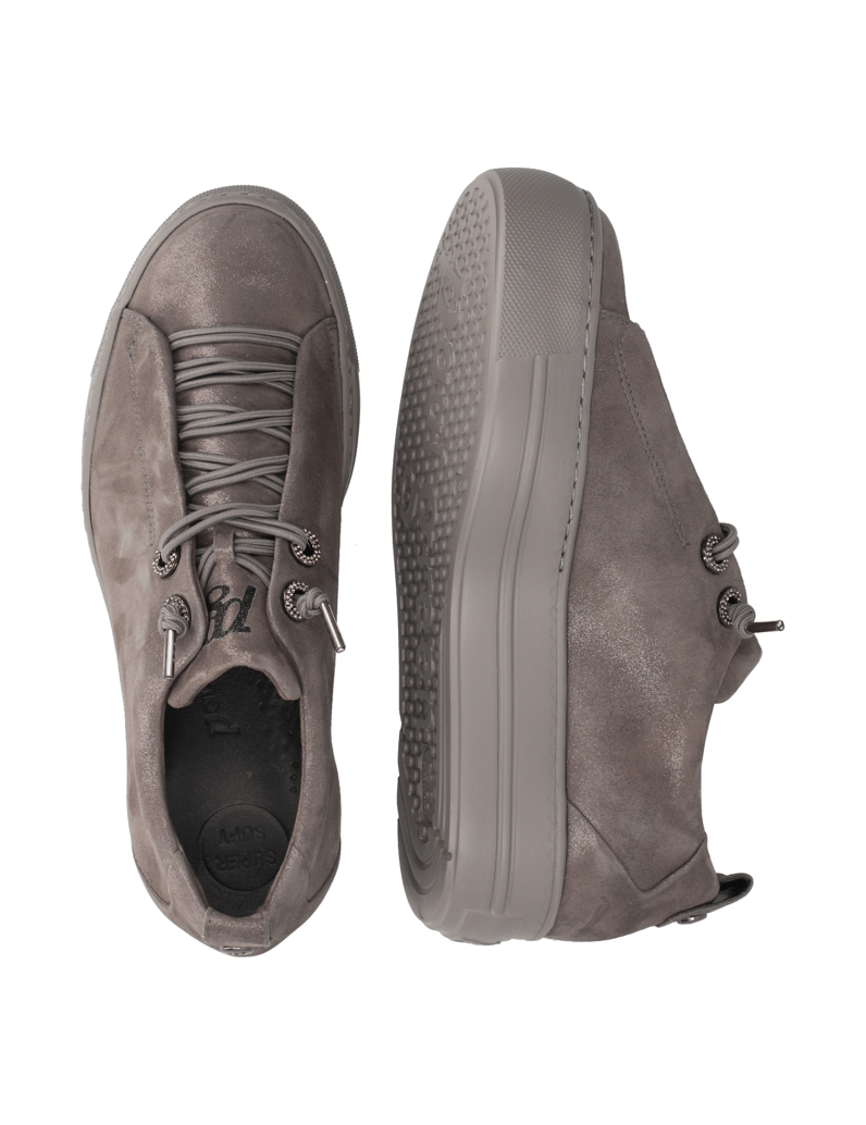 PAUL-GREEN-Veloursleder-Sneaker-silber