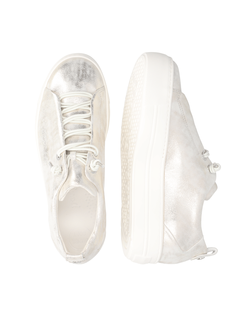 PAUL-GREEN-Nubukleder-Sneaker-silber