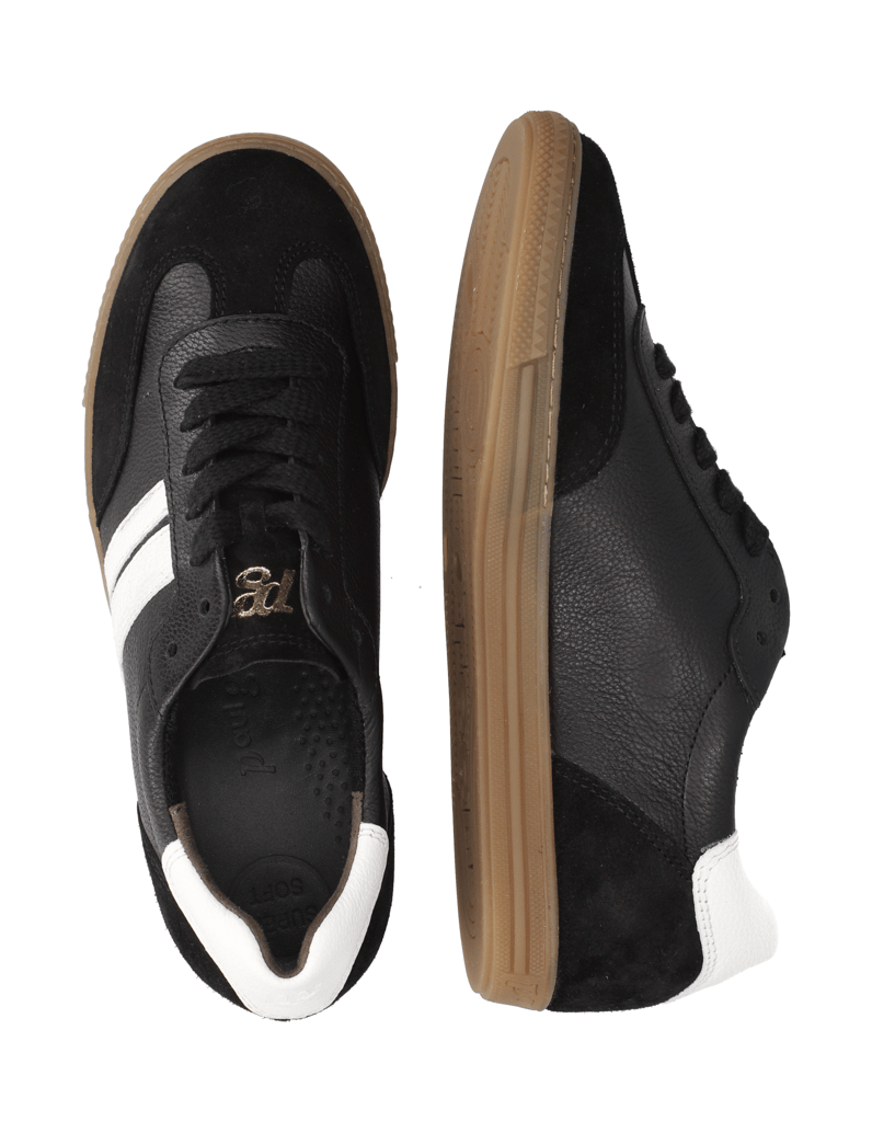 PAUL-GREEN-kombinacija-usnja-superge-črna