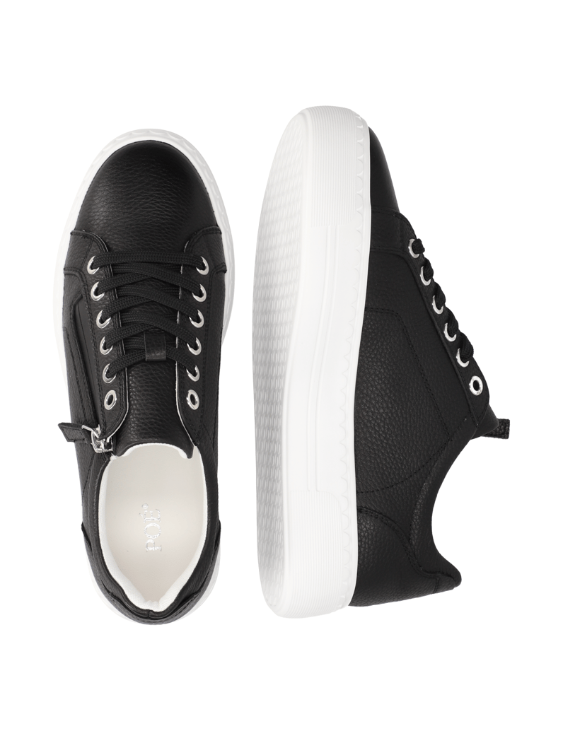 POE-Glattleder-Sneaker-schwarz
