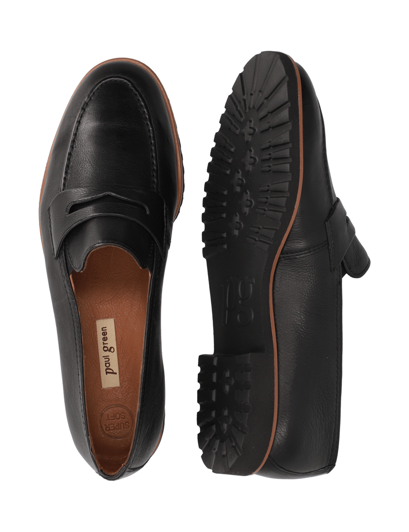 PAUL-GREEN-Glattleder-Slipper-schwarz