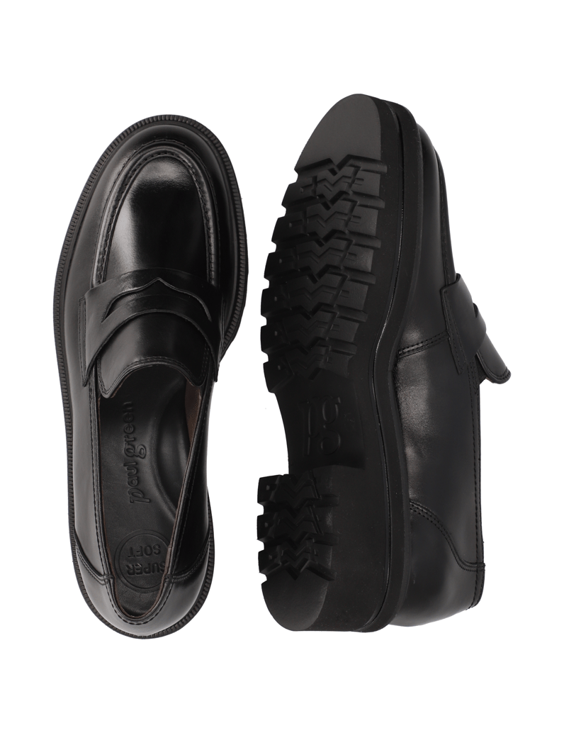 PAUL-GREEN-Glattleder-Slipper-schwarz