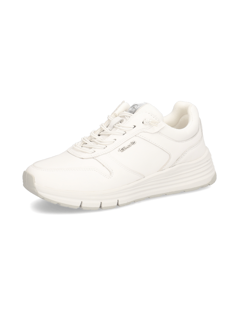 TAMARIS-Glattleder-Sneaker-weiss
