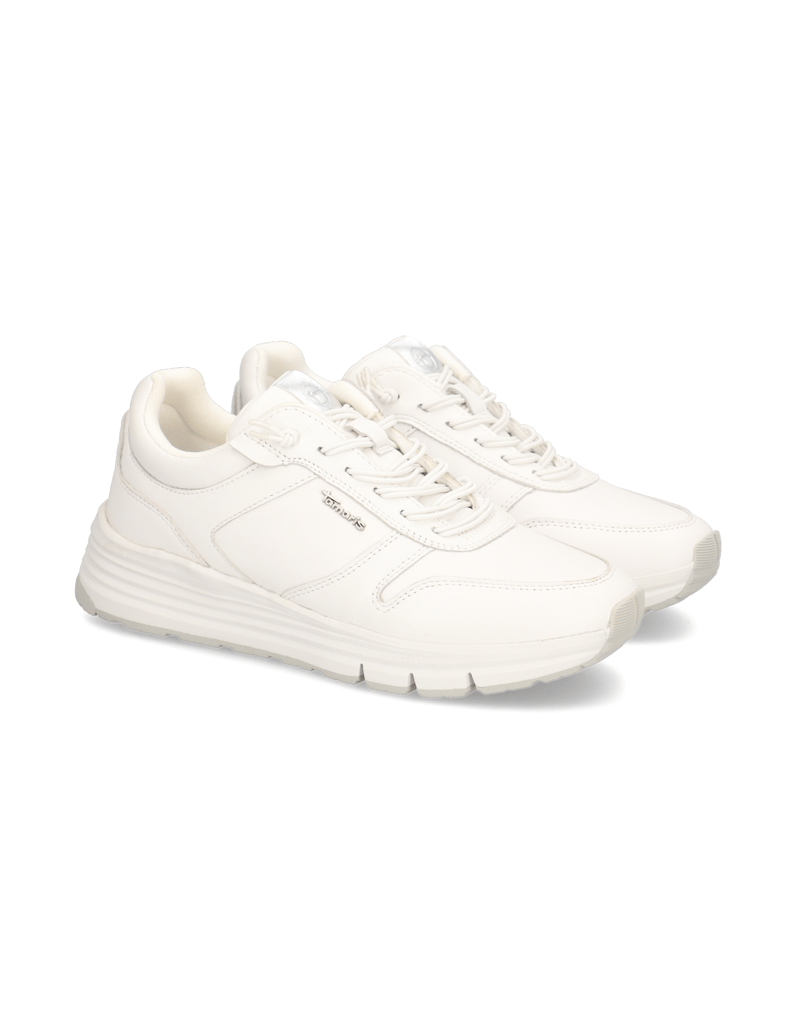 TAMARIS-Glattleder-Sneaker-weiss