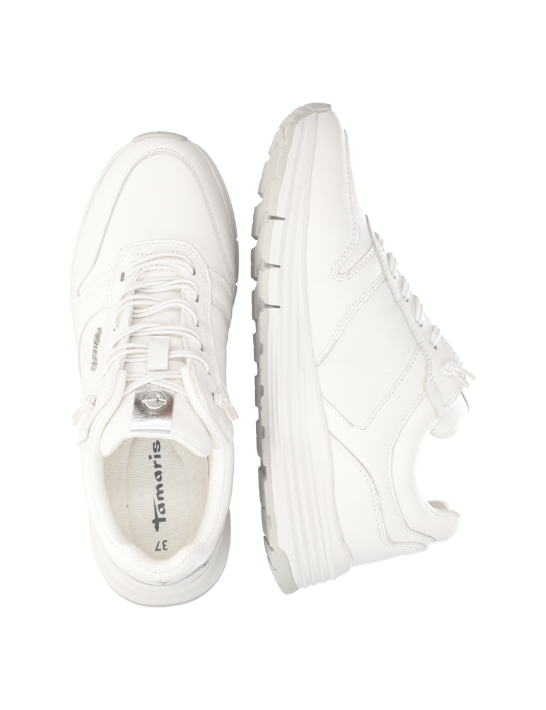 TAMARIS-Glattleder-Sneaker-weiss