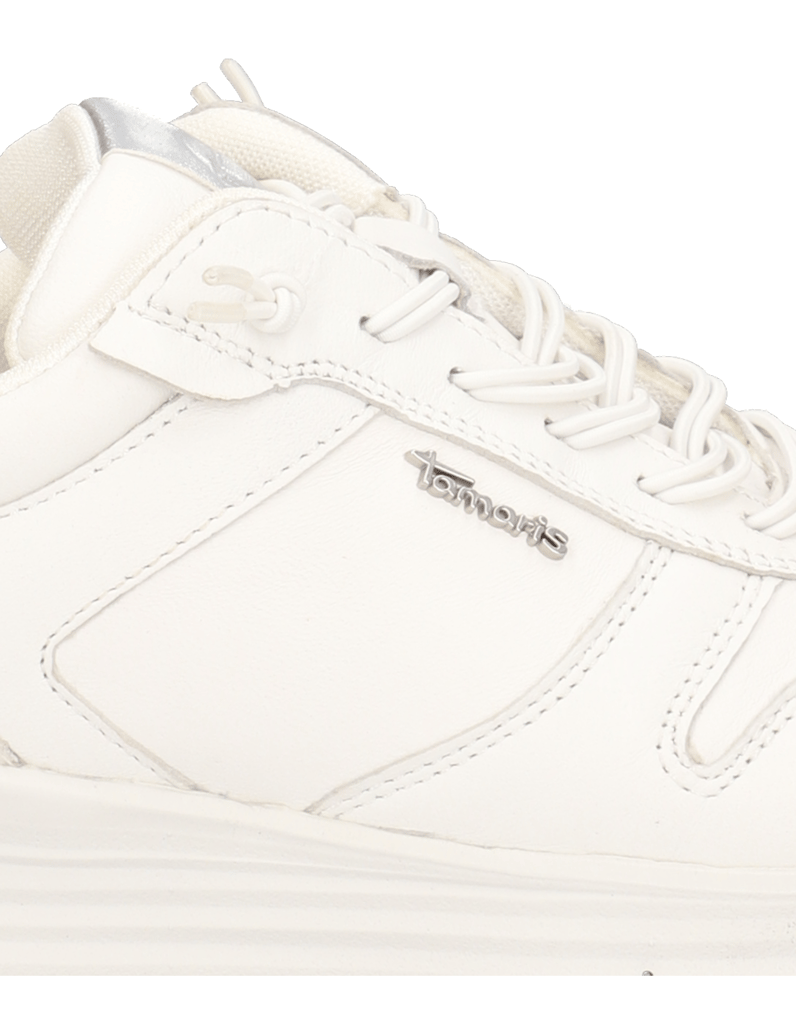 TAMARIS-Glattleder-Sneaker-weiss