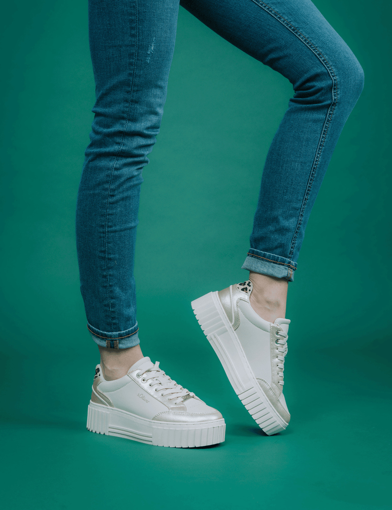 S.Oliver-imitácia-kože-tenisky-biela