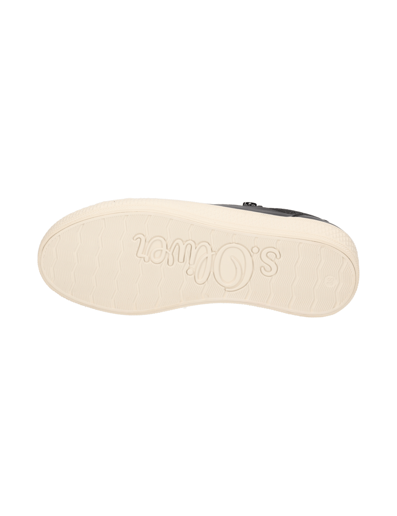 S.Oliver-Lederimitat-Sneaker-schwarz