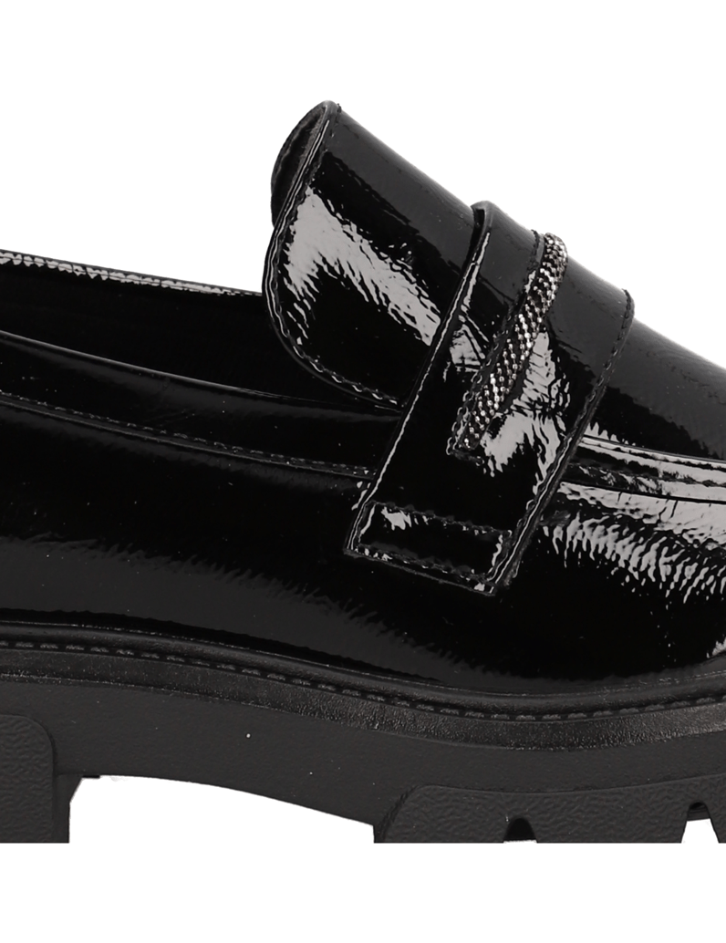 S.Oliver-Lederimitat-Slipper-schwarz