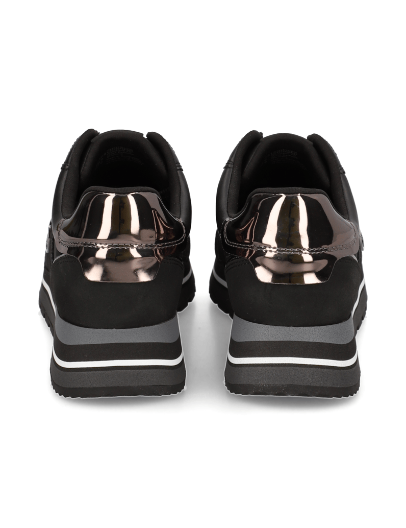 TAMARIS-Lederimitat-Sneaker-schwarz