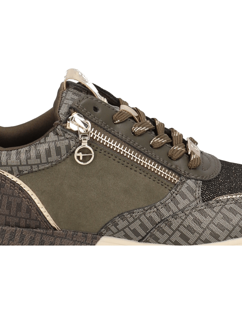 TAMARIS-Lederimitat-Sneaker-oliv