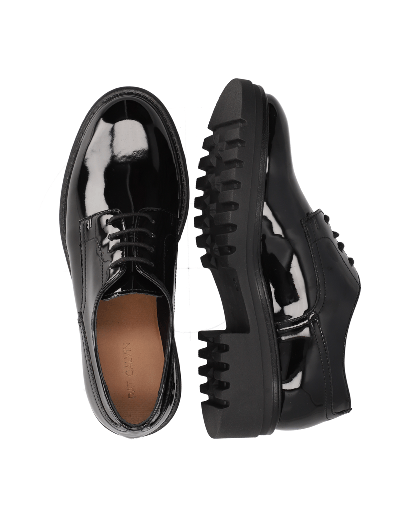 Pat-Calvin-lakovaná-syntetika-sportovní-polobo-černá