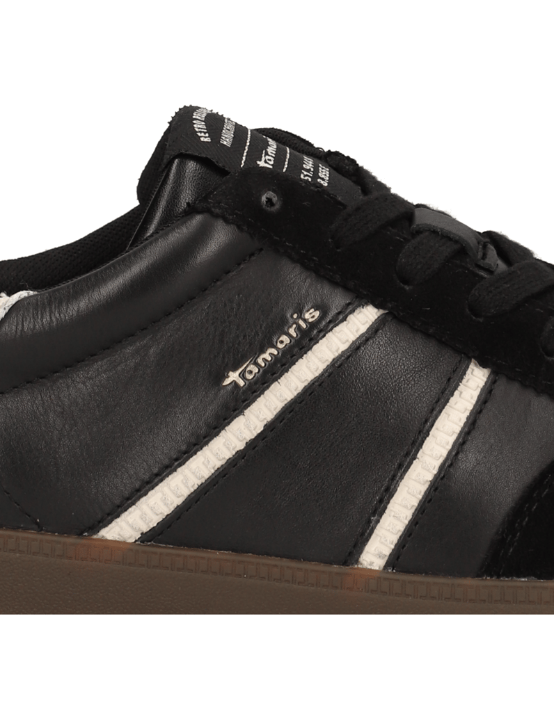 TAMARIS-velur-tenisky-černá