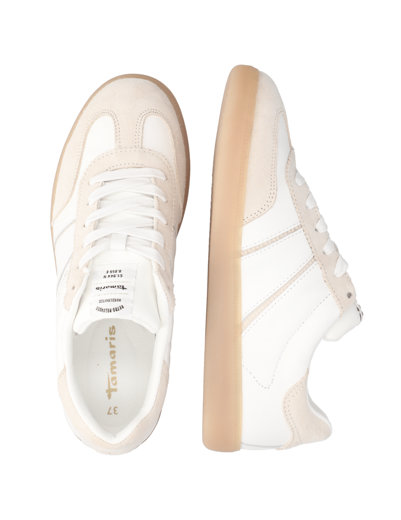 TAMARIS-gladko-usnje-superge-bela