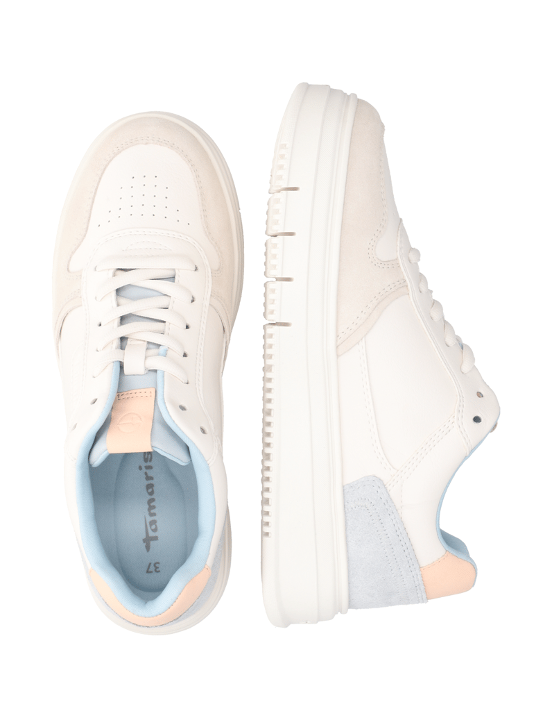 TAMARIS-Lederkombination-Sneaker-weiss