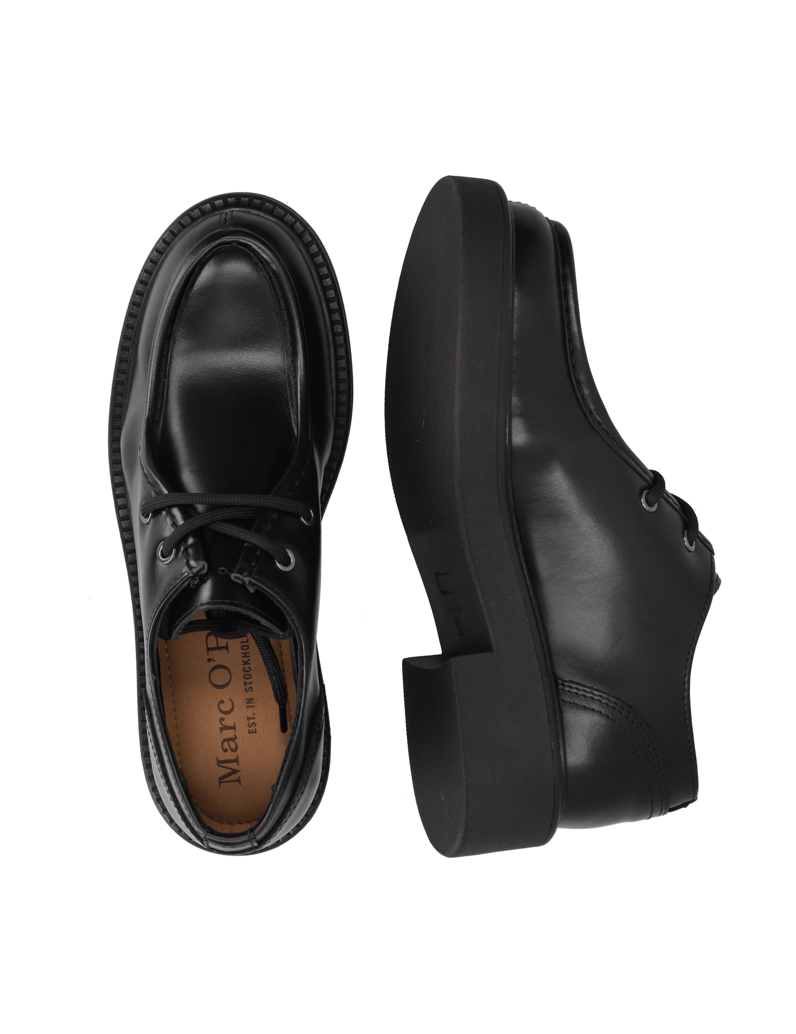 Marc-O´Polo-elegantná-šnurovacia-obuv-čierna