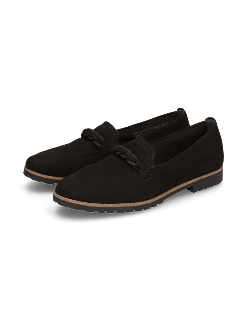 TAMARIS-Nubukleder-Slipper-sportiv-beige