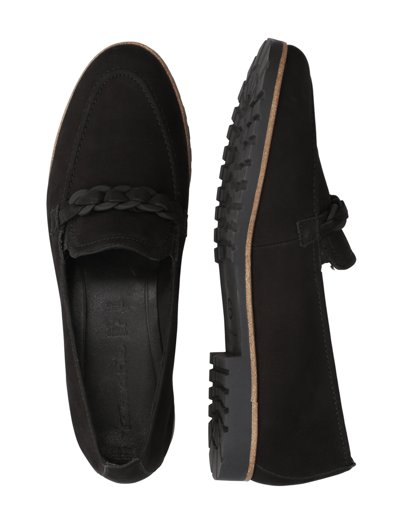 TAMARIS-Nubukleder-Slipper-sportiv-beige