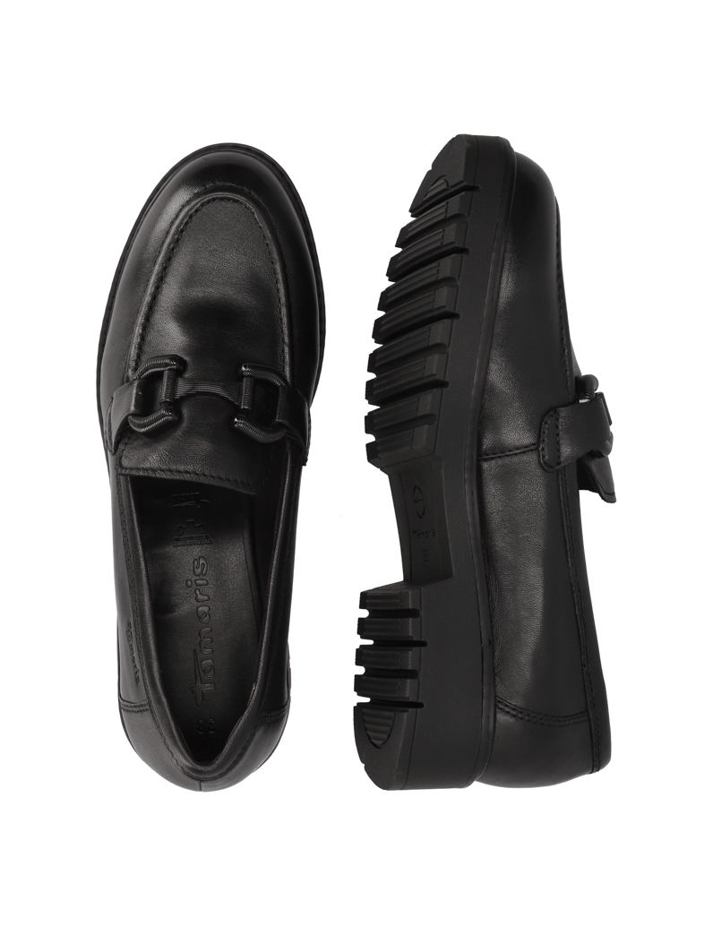 TAMARIS-hladká-kůže-klasické-nazouvací-boty-černá