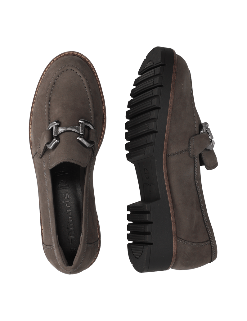 TAMARIS-velur-klasické-nazouvací-boty-černá