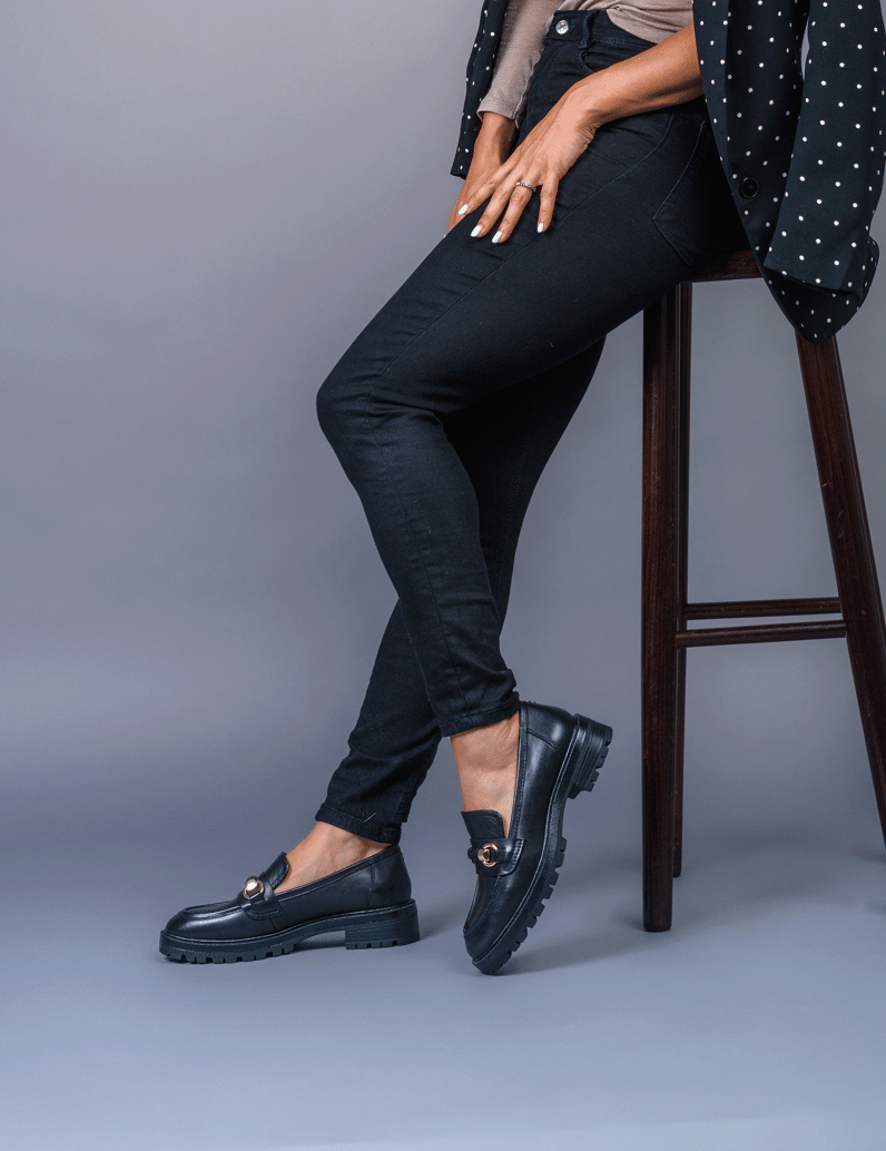 Pat-Calvin-hladká-kůže-klasické-nazouvací-boty-černá