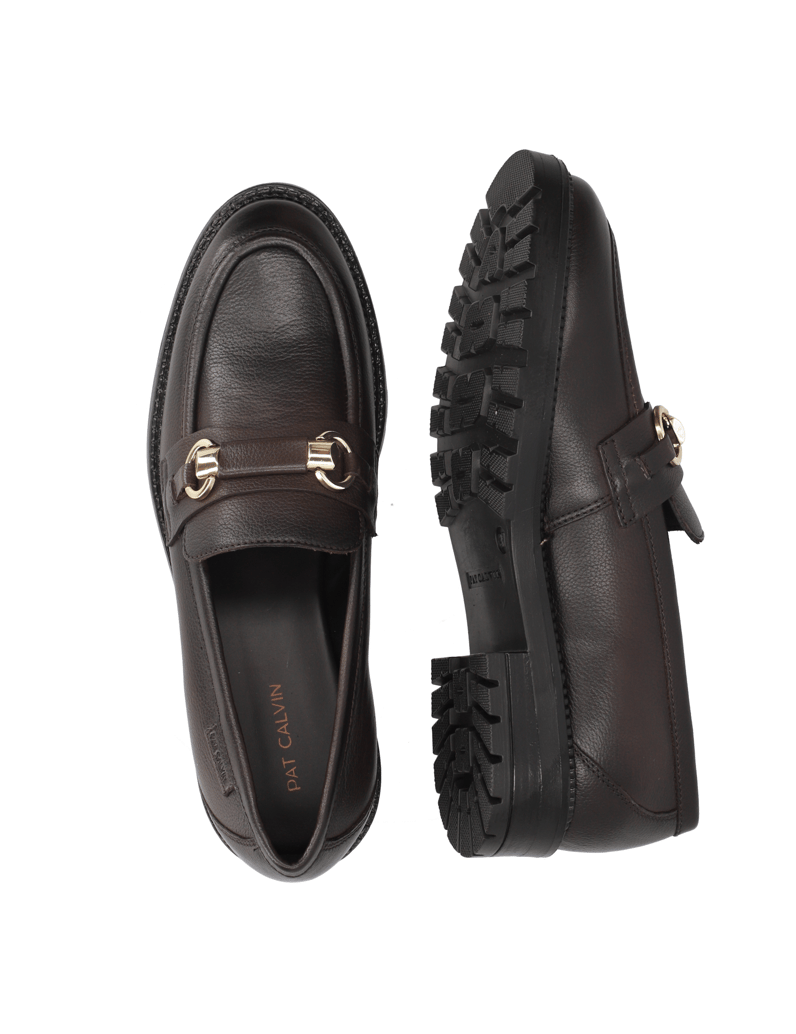 Pat-Calvin-Glattleder-Slipper-braun