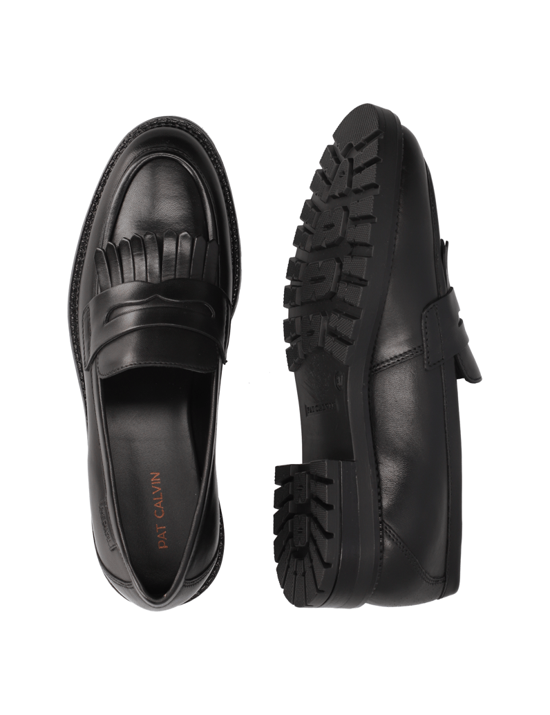 Pat-Calvin-Glattleder-Slipper-schwarz