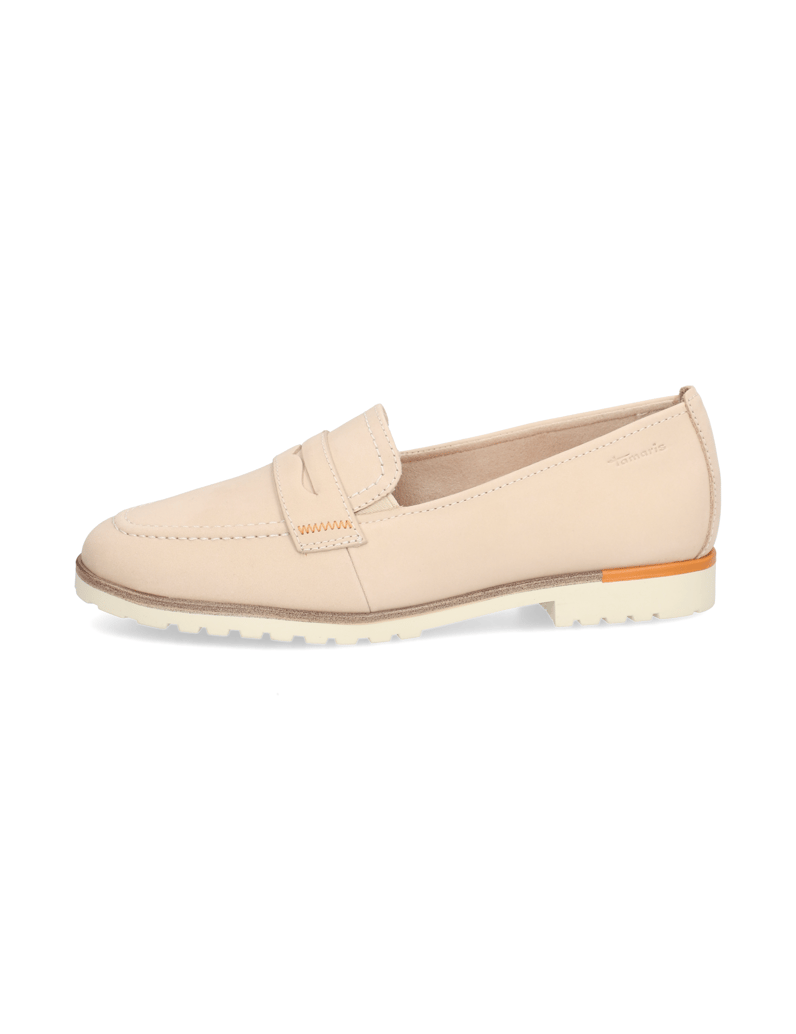 TAMARIS-Nubukleder-Slipper-beige