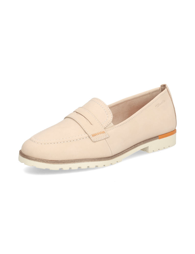 TAMARIS-Nubukleder-Slipper-beige