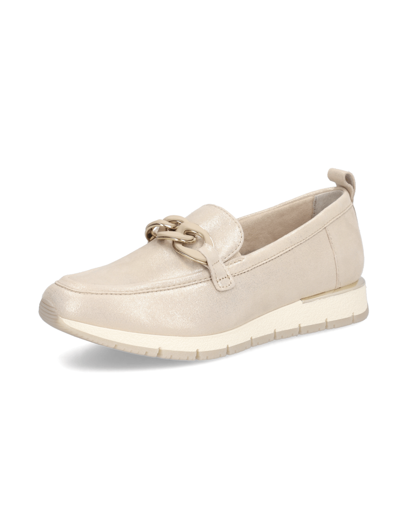 TAMARIS-gladko-usnje-športni-mokasini-zlata