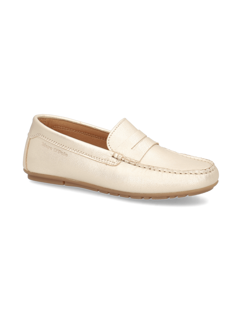 Marc-O´Polo-hladká-kůže-klasické-nazouvací-boty-zlatá