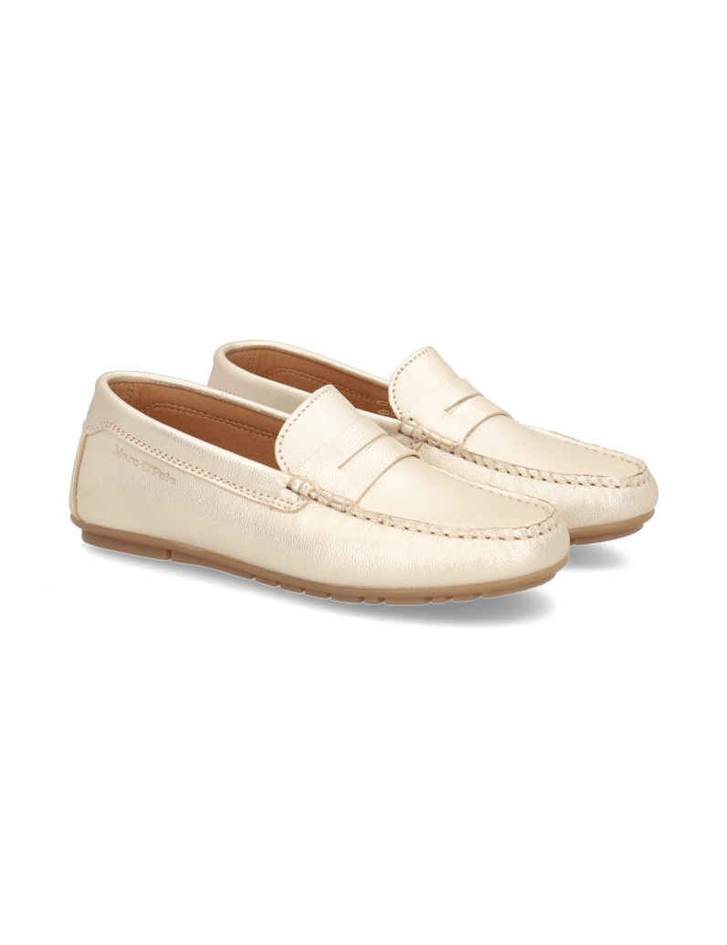 Marc-O´Polo-hladká-kůže-klasické-nazouvací-boty-zlatá