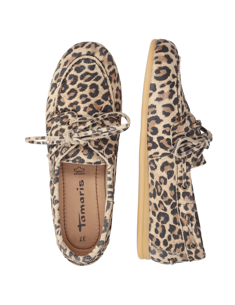 TAMARIS-Veloursleder-Slipper-cognac