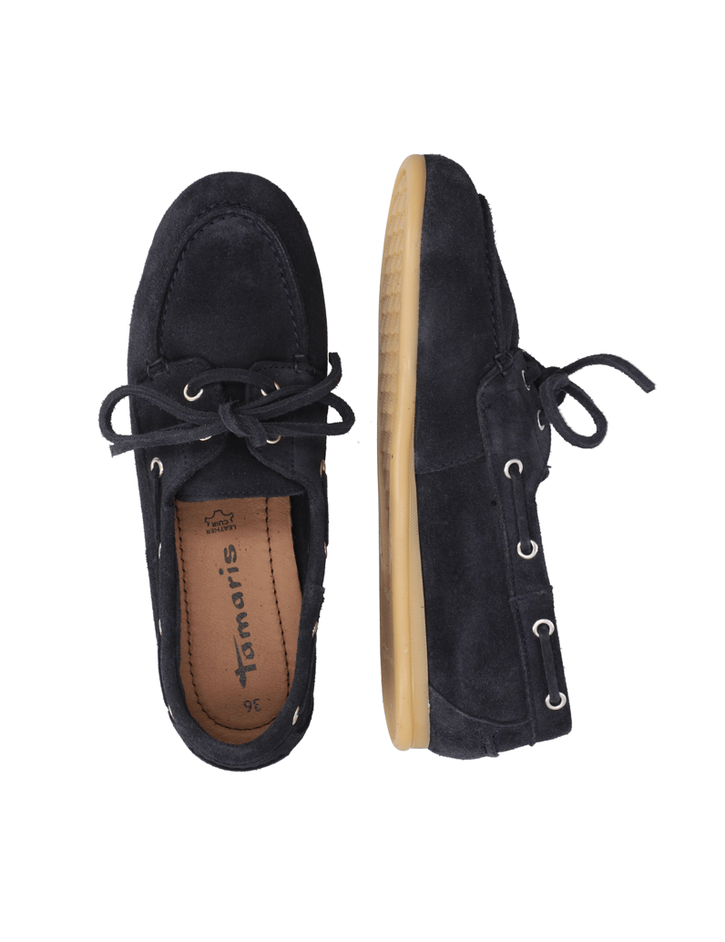 TAMARIS-Veloursleder-Slipper-cognac