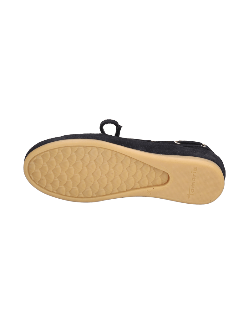 TAMARIS-Veloursleder-Slipper-cognac